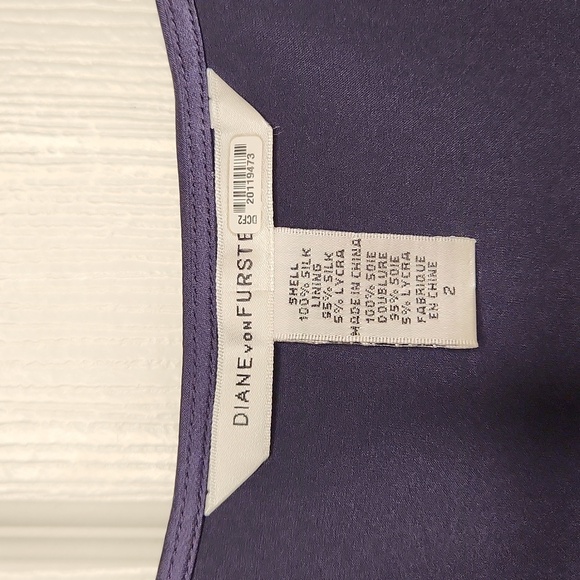 Diane Von Furstenberg Black Tan Women's Geometric 2-Piece Silk Blouse/Cami Size2 - Picture 8 of 9